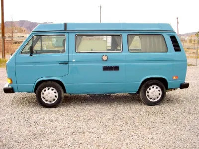 Turquoise VW Vanagon