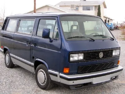 Navy blue VW Vanagon