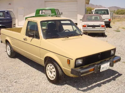 Beige VW Rabbit Pickup