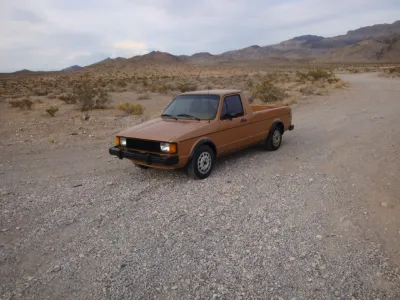 Brown VW Rabbit Pickup