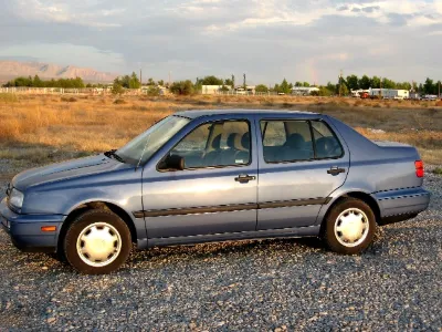 Blue-grey VW Jetta